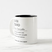 Funny Personalized Admin Wizard Definition Zweifarbige Tasse (Vorderseite Links)