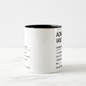 Funny Personalized Admin Wizard Definition Zweifarbige Tasse (Mittel)
