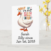 Funny Personalized Birthday Card - Silly Goose Karte (Gelbe Blume)