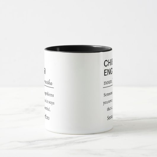 Funny Personalized Chief Engineer Definition Tasse (Zentrum)