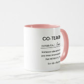 Funny Personalized Co-Teacher Definition Tasse (VorderseiteRechts)