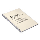 Funny Personalized Dictionary Name Definition Notizblock (Rechte Seite)