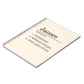Funny Personalized Dictionary Name Definition Notizblock (Linke Seite)