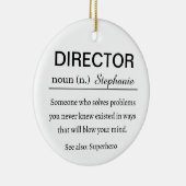 Funny Personalized Director Definition Keramik Ornament (Rechts)