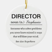 Funny Personalized Director Definition Keramik Ornament (Vorne)