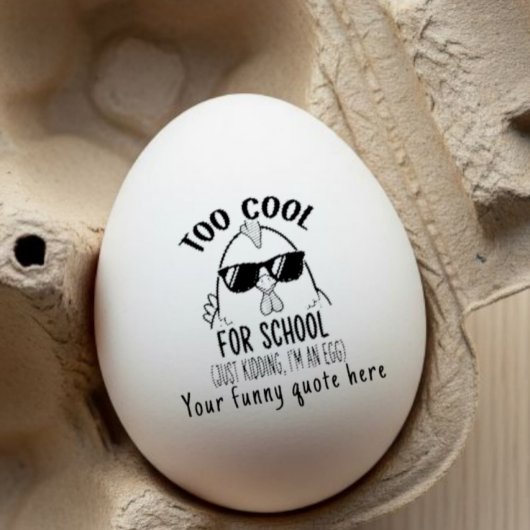  Funny personalized egg stamp, funny custom fresh  Gummistempel
