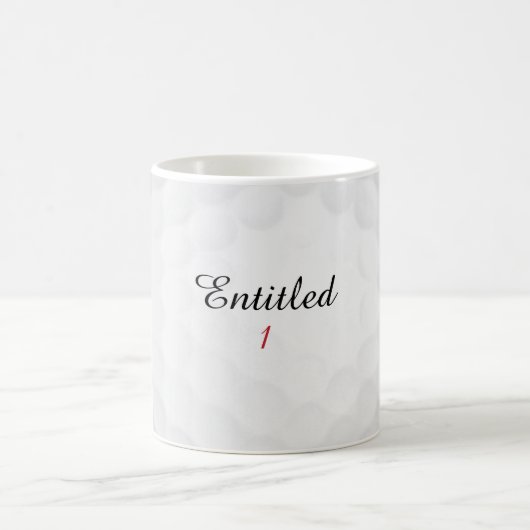 Funny Personalized Entitled 1 Initial Golf Name Kaffeetasse (Mittel)