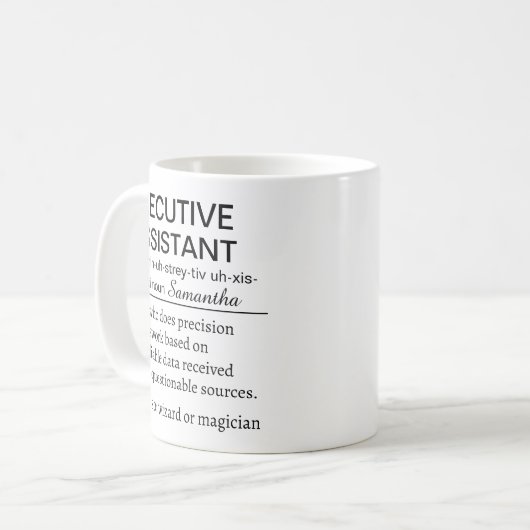 Funny Personalized Executive Assistant Definition  Kaffeetasse (Vorderseite Links)