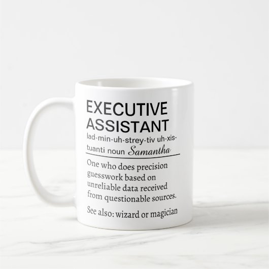 Funny Personalized Executive Assistant Definition  Kaffeetasse (Links)