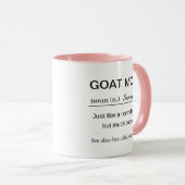 Funny Personalized Goat Mom Definition Tasse (VorderseiteRechts)