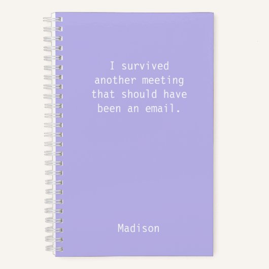 Funny Personalized I Survived Office Meeting Notizblock (Vorderseite)