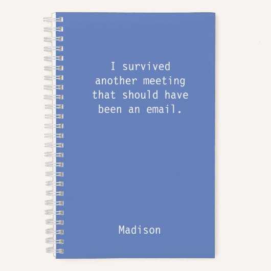 Funny Personalized I Survived Office Meeting Notizblock (Vorderseite)