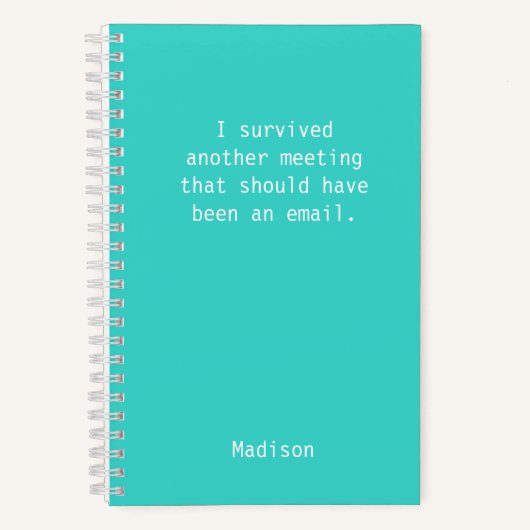 Funny Personalized I Survived Office Meeting Notizblock (Vorderseite)