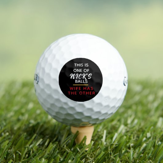 Funny Personalized Lost Ball Message Golf Balls (Insitu T-Shirt)