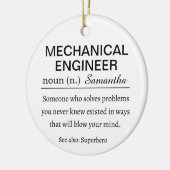 Funny Personalized Mechanical Engineer Definition Keramik Ornament (Links)