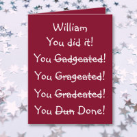Funny Personalized Name Graduation Congratulations