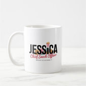 Funny Personalized Name Mug – Chief Snack Officer Kaffeetasse (Links)