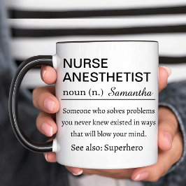 Funny Personalized Nurse Anesthetist Definition Tasse