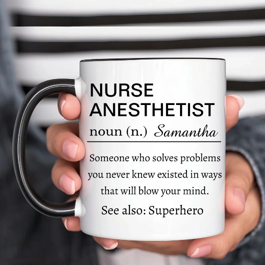 Funny Personalized Nurse Anesthetist Definition Tasse