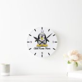 Funny Personalized Penguin Runde Wanduhr (Zuhause)