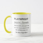 Funny Personalized Playwright Definition Tasse (Links)