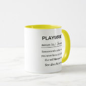 Funny Personalized Playwright Definition Tasse (VorderseiteRechts)