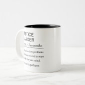 Funny Personalized Practice Manager Definition Zweifarbige Tasse (Vorderseite Links)