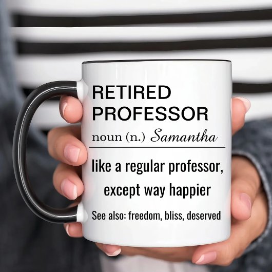 Funny Personalized Retired Professor Definition Tasse