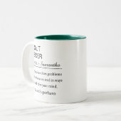 Funny Personalized Scout Leader Definition Zweifarbige Tasse (Vorderseite Links)
