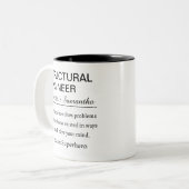 Funny Personalized Structural Engineer Definition Zweifarbige Tasse (Vorderseite Links)