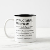 Funny Personalized Structural Engineer Definition Zweifarbige Tasse (Links)
