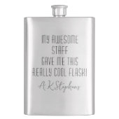 Funny Personalized to Boss from Staff Cool Modern Flachmann (Vorderseite)