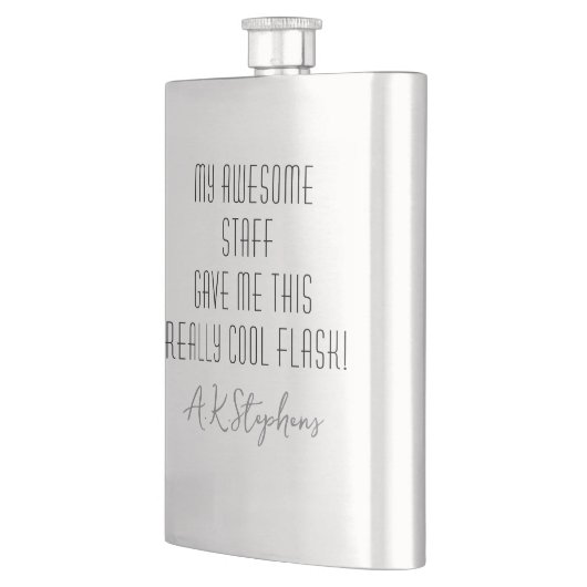 Funny Personalized to Boss from Staff Cool Modern Flachmann (Links)