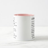 Funny Personalized Work Bestie Definition Tasse (Zentrum)