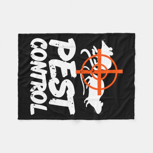 Funny Pest Control Humor For Rat Hunters & Tra Fleecedecke (Vorderseite (Horizontal))