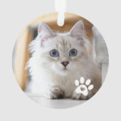 Funny Pet 2 Foto Weihnachten Ornament (Rückseite)