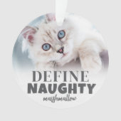 Funny Pet 2 Foto Weihnachten Ornament (Vorderseite)