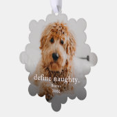 Funny Pet 2 Foto Weihnachtsfeiertag Ornament Karte (Linke Ecke)