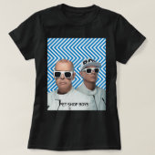 Funny Pet 80er Synth Music Band Sunset Pop Boys T-Shirt (Design vorne)