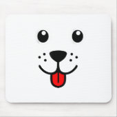 Funny Pet Animal Hund Welpe Happy Emoticon Gesicht Mousepad (Vorne)