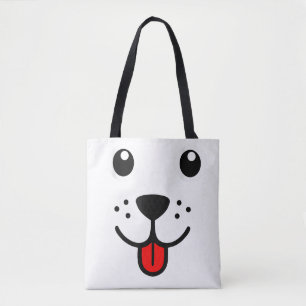 Funny Pet Animal Hund Welpe Happy Emoticon Gesicht Tasche