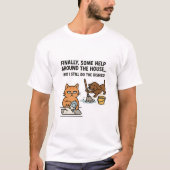 Funny Pet Chores T - Shirt (Vorderseite)