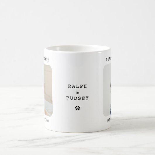 Funny Pet 'Definieren Naughty' 2 Foto Weihnachten Kaffeetasse (Mittel)