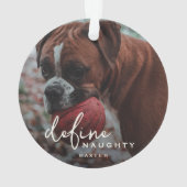 Funny Pet definieren naughty Christmas Ornament (Rückseite)