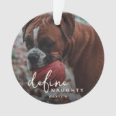 Funny Pet definieren naughty Christmas Ornament (Vorderseite)