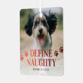 Funny Pet definieren naughty Christmas Ornament Aus Metall (Vorderseite links)