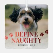 Funny Pet definieren naughty Christmas Ornament Aus Metall (Rückseite)