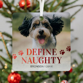 Funny Pet definieren naughty Christmas Ornament Aus Metall