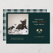 Funny Pet Foto Christmas Feiertagskarte (Vorne/Hinten)