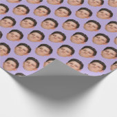 Funny Pet Foto Lavender Geschenkpapier (Ecke)